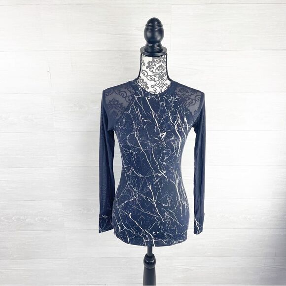 Varley Clover Marble Breathable Sweat Mesh Top - Picture 3 of 9
